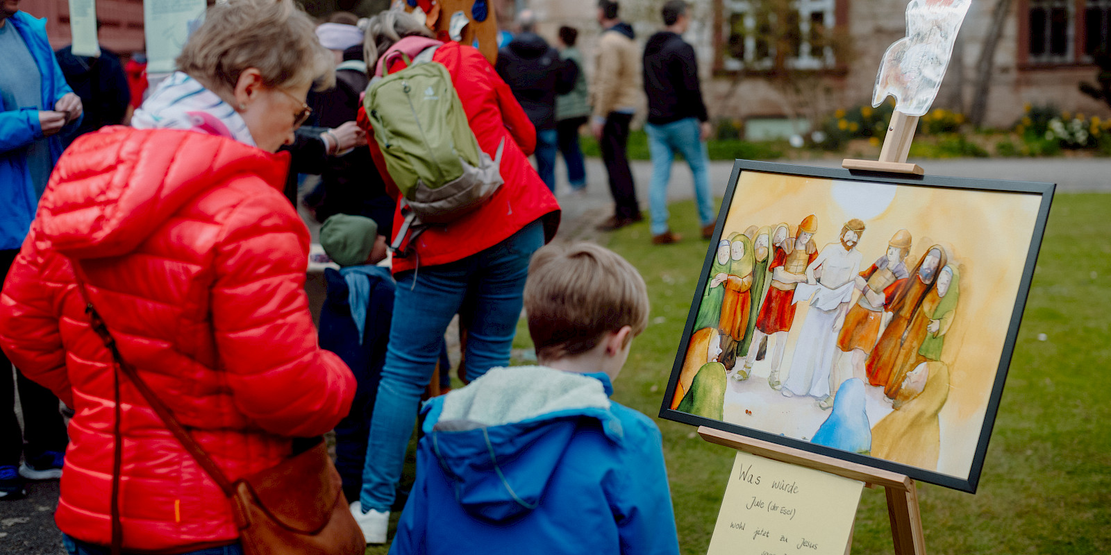 Ein Kinderbild an jeder Station